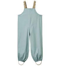 Wheat Rain Pants w. Suspenders - PU - Charlo - Aquamarine
