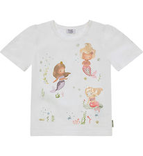Hust and Claire T-shirt - Alma - White w. Glitter
