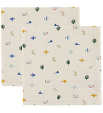 Liewood Muslin Cloths - 2-Pack - 65x65 cm - Lewis - Aviator/Ecru