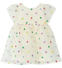 Name It Dress - NmfFrigga - Oatmeal w. Flowers