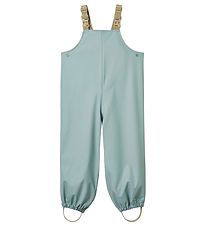 Wheat Rain Pants w. Suspenders - PU - Charlo - Aquamarine