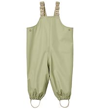 Wheat Rain Pants w. Suspenders - PU - Charlo - Green Tea