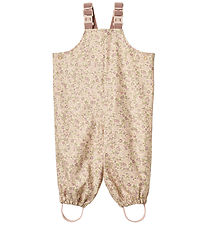 Wheat Rain Pants w. Suspenders - PU - Charlo - Rose Flower Field