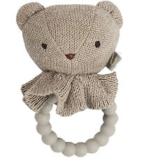 Smallstuff Rattle Teether - Knitted - 10 cm - Nature