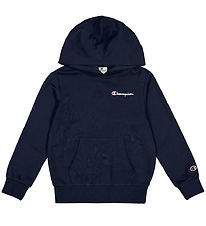 Champion Hoodie - Marinblå m. Logo
