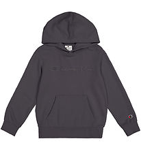 Champion Hoodie - Mörkgrå m. Logo