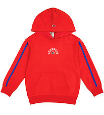 Champion Hoodie - Röd m. Logo