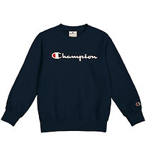 Champion Sweatshirt - Crew neck - Navy w. Logo