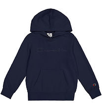 Champion Hoodie - Blå m. Logo