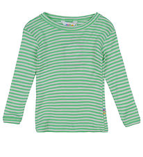 Joha Blouse - Rib - Wool/Silk - Off White/Green