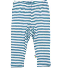 Joha Leggings - Rib - Wool/Silk - Off White/Blue