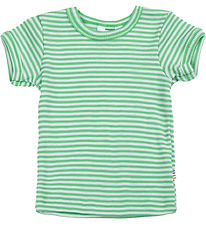 Joha T-shirt - Rib - Wool/Silk - Off White/Green