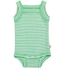 Joha Bodysuit Sleeveless - Rib - Wool/Silk - Off White/Green