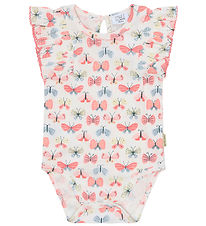 Hust and Claire Bodysuit Sleeveless - Bri - Ivory w. Butterflies
