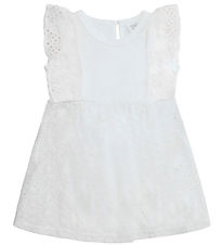Hust and Claire Bodysuit w. Skirt - Kristi - White w. Embroidery