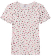 Hust and Claire T-shirt - Alma - Ivory w. Flowers