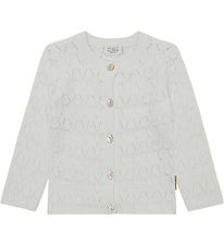 Hust and Claire Cardigan - Knitted - Cilja - White w. Pointelle
