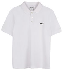 BOSS Polo - Hvítur M. Prentað