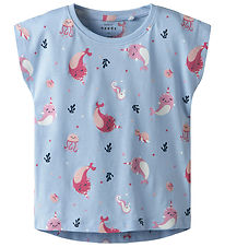 Name It Stuttermabolur - NmfVigga Chambray Blue/Whale