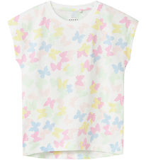 Name It Stuttermabolur - NmfVigga - Bright White/Fiðrildi