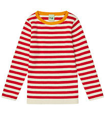 FUB Blouse - Rib - Ecru/Ruby Red