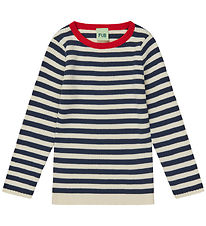 FUB Blouse - Rib - Ecru/Dark Navy