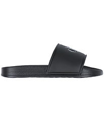 Calvin Klein Strandsandaler - Logo Print Pool Slide - Svart
