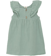 En Fant Dress - Muslin - Jadeite w. Lace