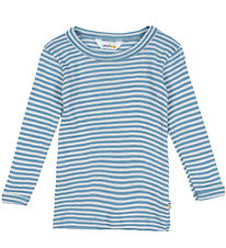 Joha Blouse - Rib - Wool/Silk - Blue