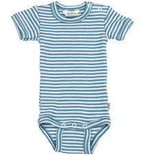 Joha Bodysuit s/s - Rib - Wool/Silk - Blue