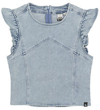 Indverskt Blue Jeans Efst - Light Denim Blue