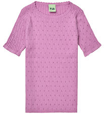 FUB T-shirt - Rib - Pointelle - Orchid