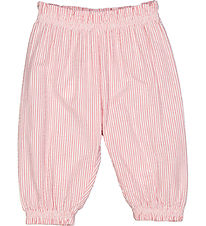 Müsli Byxor - Seesucker Stripe -Flared - Balsam Cream/Bubblegum