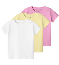 Name It Stuttermabolur - NmfVibbi - 3 Pakki - Pastel Yellow/Blei