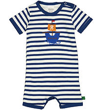 Freds World Summer Romper - Stripe applique - Almond/Navy