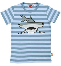 ANIMALS T-shirt - DyrGrowl - Porcelaine/Baby Blue Hammerhead sha