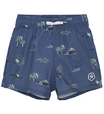 Color Kids Badeshorts - AOP - Vintage Indigo