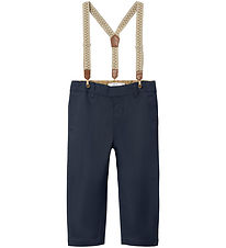Name It Trousers w. Suspenders - NmmBen - Chino - Dark Sapphire