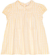 Flöss Dress - Olivia - Soft Yellow Heart Gingham