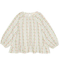 Flöss Bluse - Abigail - Soft White/Hell Blue