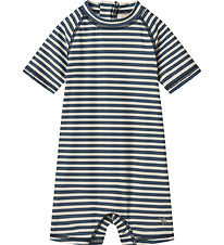 Wheat Coverall Swimsuit - UV40+ - Cas - Blue Stripe