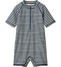 Wheat Coverall Swimsuit - UV40+ - Cas - Blue Stripe