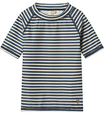 Wheat Swim Top - UV40+ - Jackie SS - Blue Stripe