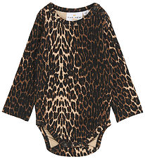 The New Siblings Bodysuit l/s - Rib - TnsBellie - Oxford Tan AOP