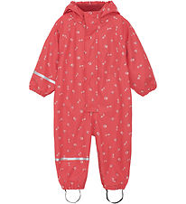 CeLaVi Rainsuit - PU - Cayenne w. Fruits