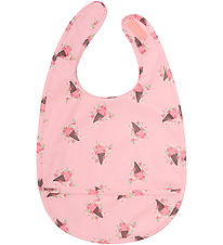CeLaVi Bib w. Food Catcher - PU - Peach Blossom