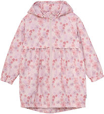 Minymo Rain Jacket - PE - Peach Whip w. Flowers
