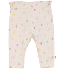 Minymo Trousers - White Swan w. Apples