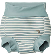 Wheat Swim Diaper - UV40+ - Neoprene - Rainy Waves Stripe