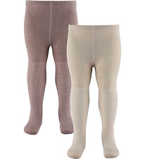 Wheat Tights - Wool - Karla - 2-Pack - Dry Rose
